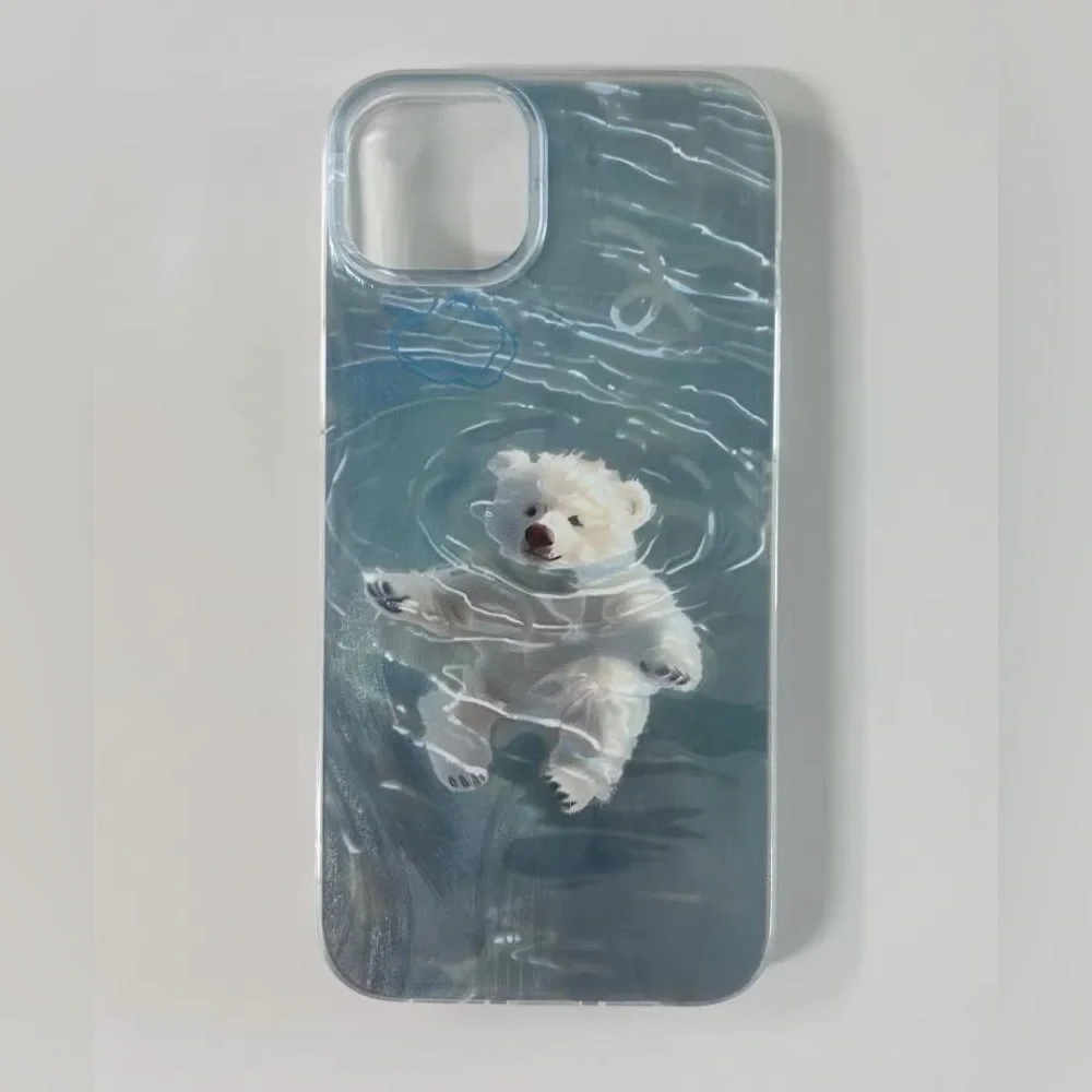 Polar Bear Aesthetic iPhone 13 Pro Max Case Cute Arctic Bear Like New